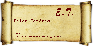 Eiler Terézia névjegykártya